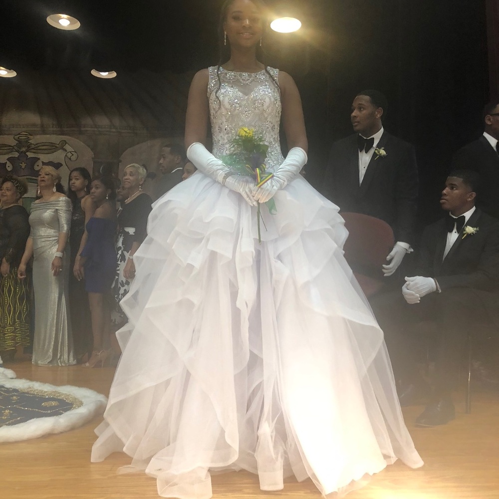 White long ball gown